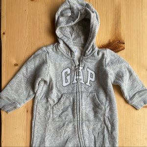 2 Baby Gap Logo One Piece Footed Sweatsuit 6-12